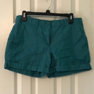 Teal cargo shorts